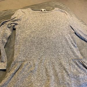 Gray peplum top in very soft fabric